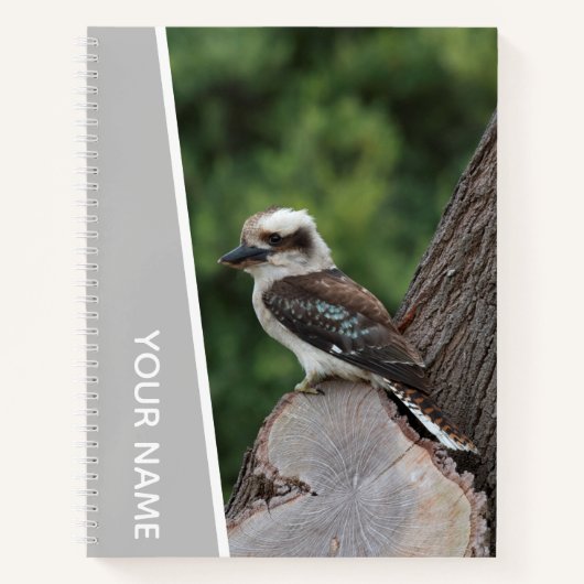 Kookaburra Australische Lachvogel, Zilver Notitieboek (Voorkant)