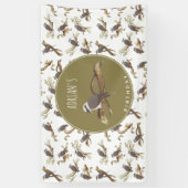 Kookaburra Australische vogel Eucalyptus Verjaarda Spandoek (Verticaal)