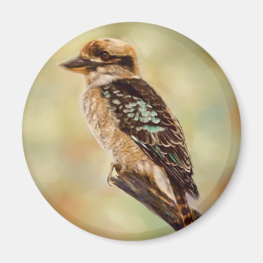 Kookaburra - Australische vogelkunst Magneet (Voorkant)