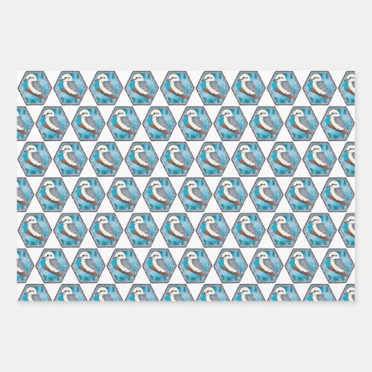 Kookaburra Bird Inpakpapier Vel (Voorkant 3)