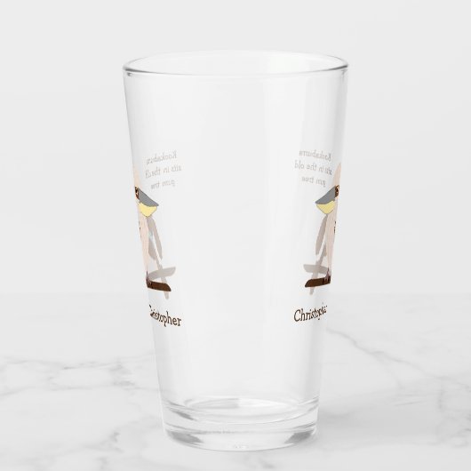 Kookaburra Design Personalized Glas (Links)
