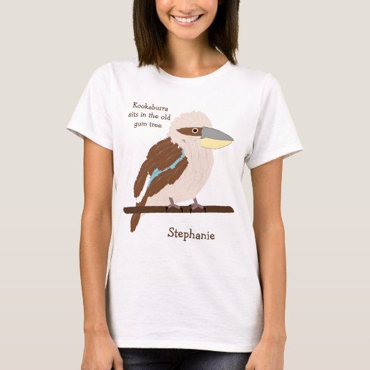 Kookaburra Design Personalized T-shirt (Voorkant)