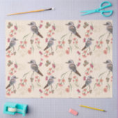 kookaburra en Eucalyptus op bleke perziken Tissuepapier (Craft)