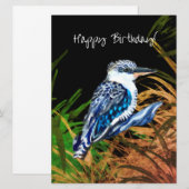 Kookaburra-gelukkige verjaardag feestdagenkaart (Voorkant / Achterkant)