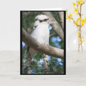 Kookaburra Greetings uit Australië Wenskaart Kaart (Gele Bloem)