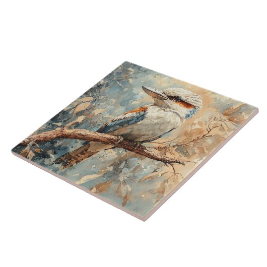 Kookaburra in a Tree Watercolor Tegeltje (Zijkant)