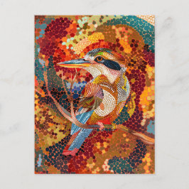 Kookaburra in Aboriginal Dot Art Style Briefkaart