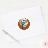 Kookaburra in cirkel ronde sticker (Envelop)