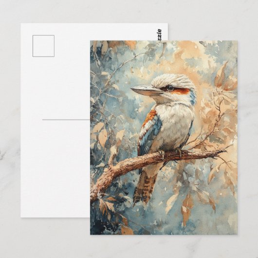 Kookaburra in een boom Waterverf Briefkaart (Voorkant / Achterkant)