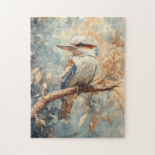 Kookaburra in een boom Waterverf Legpuzzel (Verticaal)