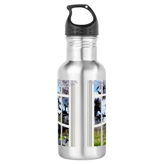 Kookaburra in mijn venster, waterfles  (Achterkant)