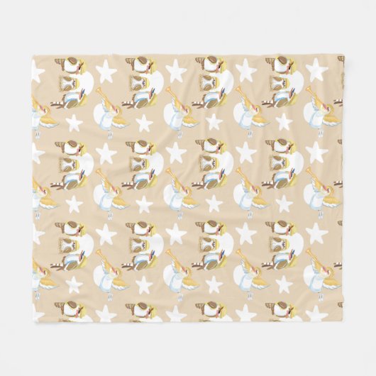 Kookaburra-kerstnativiteit Fleece Deken (Voorkant (Horizontaal))