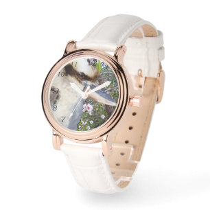 Kookaburra naast een bloeiende boom, horloge