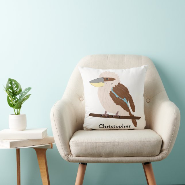 Kookaburra-ontwerp gepersonaliseerd kussen (Stoel)