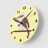Kookaburra ontwerp ronde klok (Hoek)