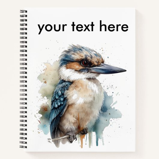 Kookaburra op een Branch, op maat Notitieboek (Voorkant)