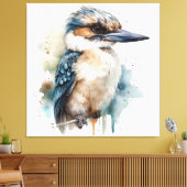 Kookaburra op een tak canvas afdruk (Insitu (Woonkamer))