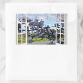 Kookaburras in mijn raam, rechthoekige sticker (Tas)