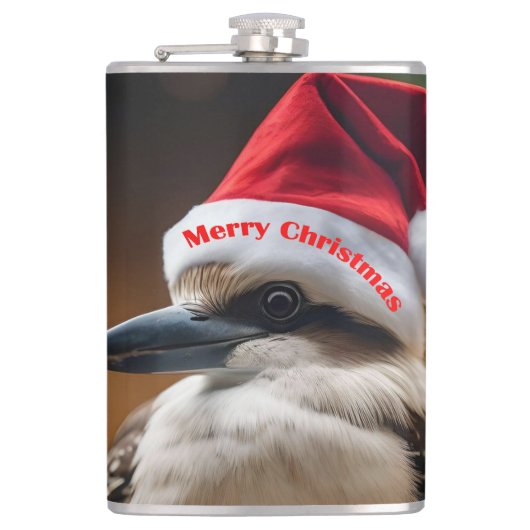 "Kookaburras' kerstlied" Heupfles (Voorkant)