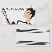 Kookbabe-vrouw chef-bakkerij-visitekaartje... visitekaartje (Voorkant / Achterkant)