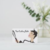 Kookbabe-vrouw chef-bakkerij-visitekaartje... visitekaartje (Staand voorkant)