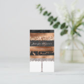 Kookbakkerij Glitz Copper Marble Black Visitekaartje (Staand voorkant)
