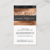 Kookbakkerij Glitz Copper Marble Black Visitekaartje (Achterkant)