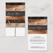 Kookbakkerij Glitz Copper Marble Black Visitekaartje (Voorkant / Achterkant)