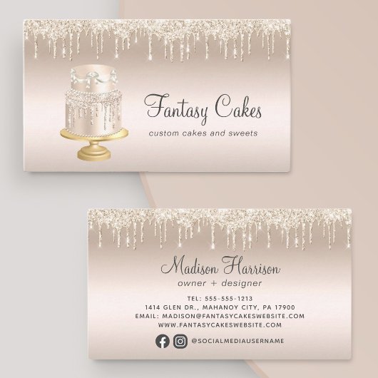 Kookbakkerij Gold Glitter-schijven Visitekaartje