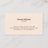 Kookbakkerij op visitekaartje van topdesserts (Achterkant)