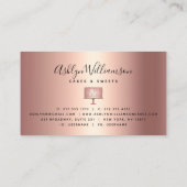 Kookbakkerij Roos Gold Koper Glitter Drift Deeg Visitekaartje (Achterkant)