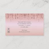 Kookbakkerij Schaak Glitter Drift Roos Gold Visitekaartje (Achterkant)