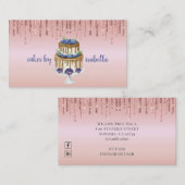 Kookbakkerij Schaak Glitter Drift Roos Gold Visitekaartje (Voorkant / Achterkant)