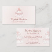 Kookbakkerij Schaak Glitter Drift Roos Gold Visitekaartje (Voorkant / Achterkant)