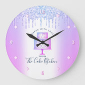 Kookbakkerij Schaak Paarse glitterschijven Grote Klok (Voorkant)