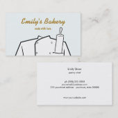 Kookbakkerij Schaak Rolling Pin Visitekaartje (Voorkant / Achterkant)