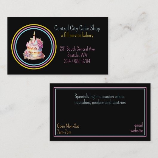 kookbakkerij visitekaartje (Voorkant / Achterkant)