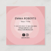 Kookbakkerij voor gebak, gebak, gebak vierkante visitekaartje (Achterkant)