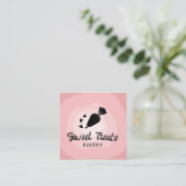 Kookbakkerij voor gebak, gebak, gebak vierkante visitekaartje (Staand voorkant)