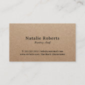  kookbakkerij Whisk Logo Rustisch hout Visitekaartje (Achterkant)