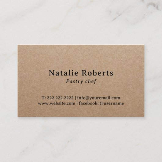 kookbakkerij Whisk Logo Rustisch hout Visitekaartje (Achterkant)