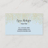 Kookbakkerijgebak Chef Mint Blue Gold Sequins Visitekaartje (Achterkant)