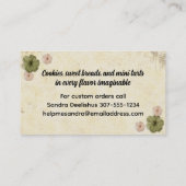 Kookbiz-kaarten voor shabby-kersen visitekaartje (Achterkant)