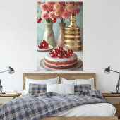  kookboek illustratie Canvas Print (Insitu (Slaapkamer))