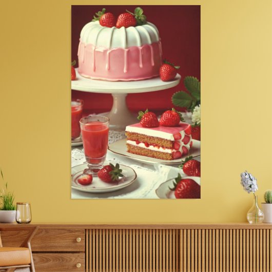  kookboek illustratie Canvas Print (Insitu (Woonkamer))