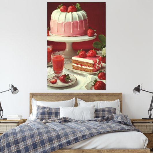  kookboek illustratie Canvas Print (Insitu (Slaapkamer))