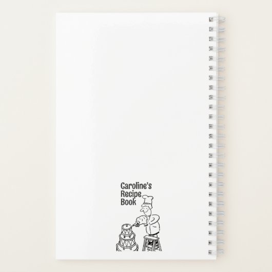 Kookboek met Cook Decorating Cake. Recept Notitieboek (Achterkant)