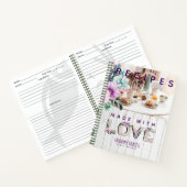 Kookboek met landelijke paarse bloemen voor oma notitieboek (Binnen)