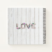 Kookboek met landelijke paarse bloemen voor oma notitieboek (Achterkant)