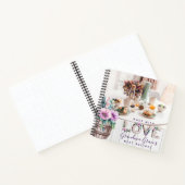 Kookboek met landelijke paarse bloemen voor oma notitieboek (Binnen)